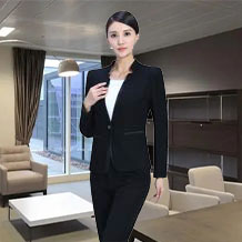 黑色V領(lǐng)一粒扣職業(yè)套裝FX14