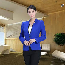 靚藍(lán)色修身款時(shí)尚職業(yè)套裝FX15