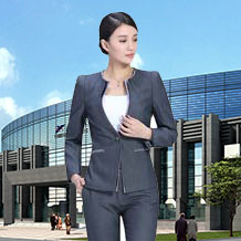 深灰色假兩件拼接時(shí)尚職業(yè)套裝FX16
