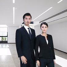 V領(lǐng)褶皺下擺斜扣職業(yè)套裝FX19