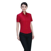 紅色精品短袖翻領(lǐng)襯衫ZL005