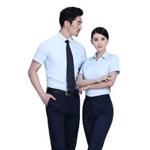 藍(lán)色職業(yè)高含量棉襯衫ZL011